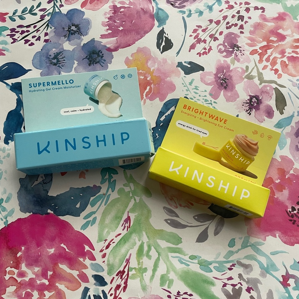 Kinship hydrating gel moisturizer and brightening eye cream